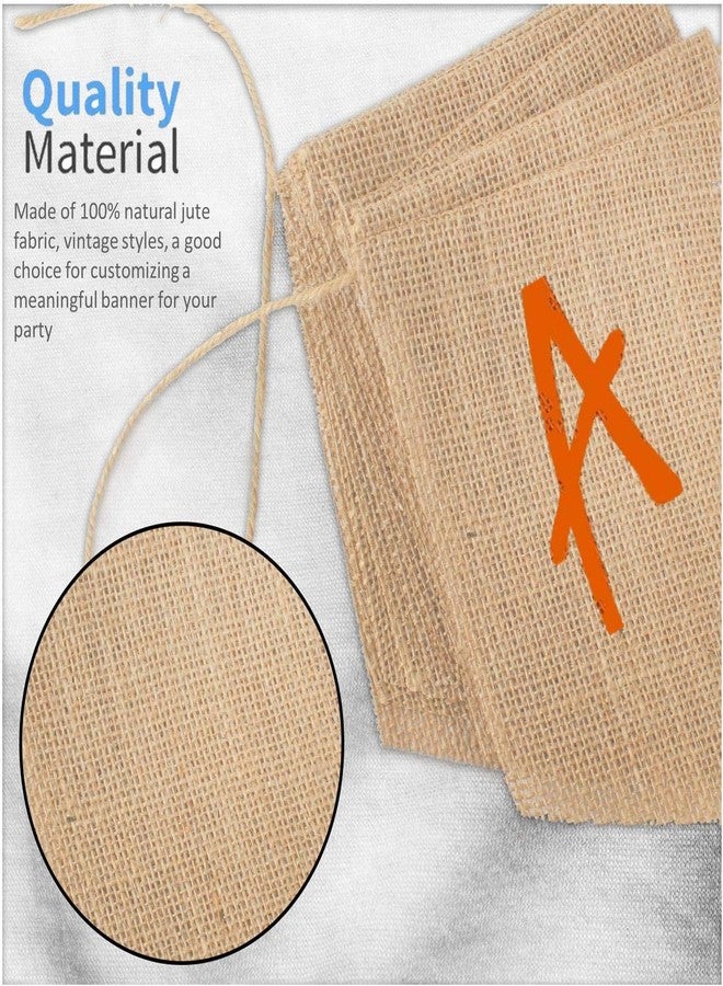 Lify Burlap Banner V Shaped Perfect DIY Party Decoration for a Wedding, Birthday, and Baby Shower (Brown) 48 - Image 3